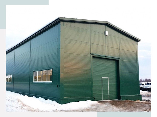 Двускатные ангары в Иркутске