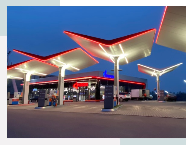 Навесы для АЗС в Иркутске